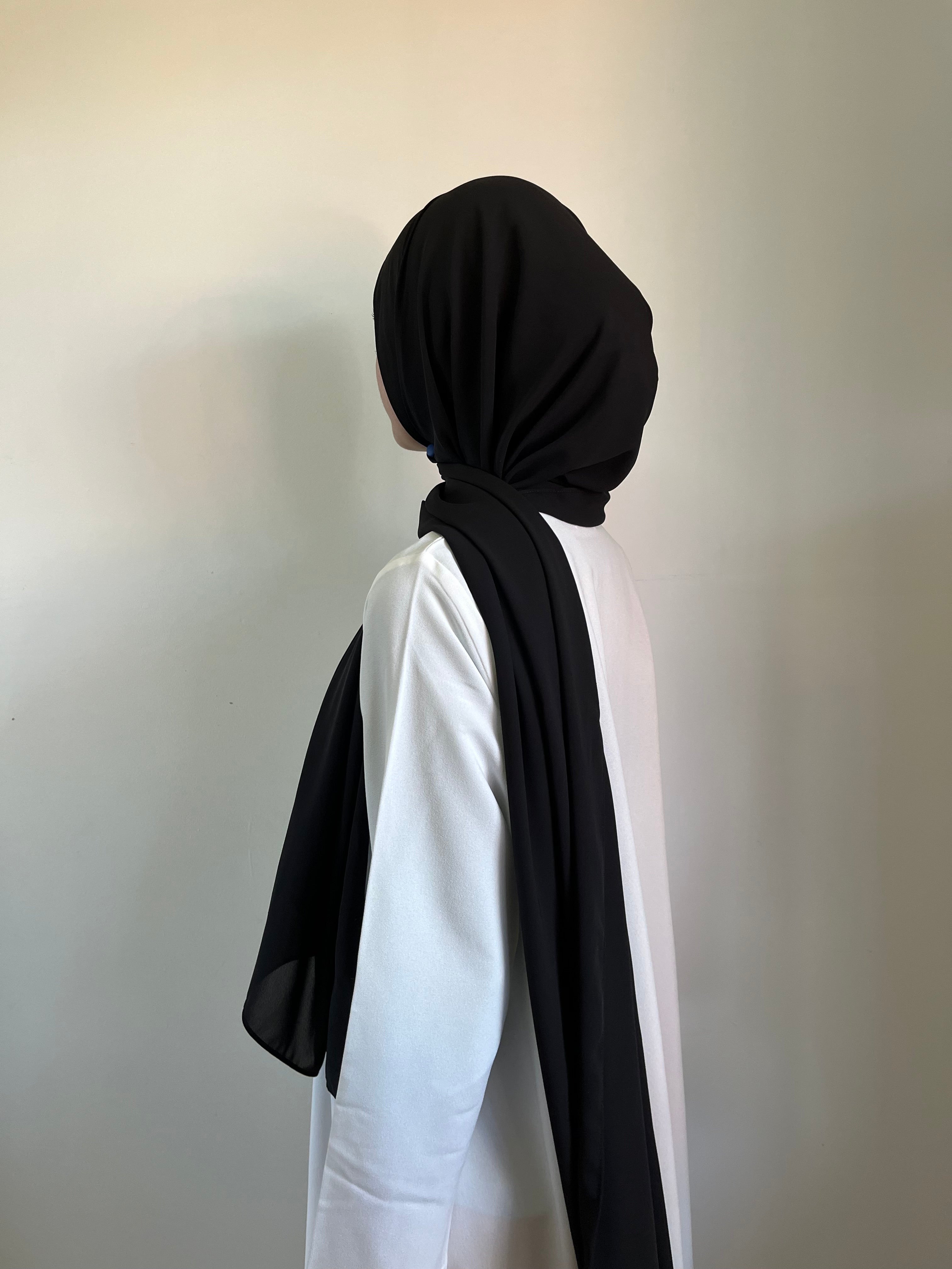 Medina Silk Black Hijab Niqab Set