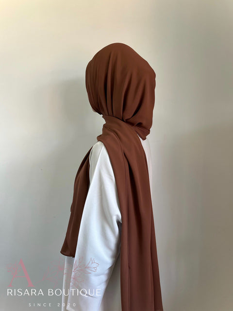 Medina Silk Choco | Hijab | Niqab | Set