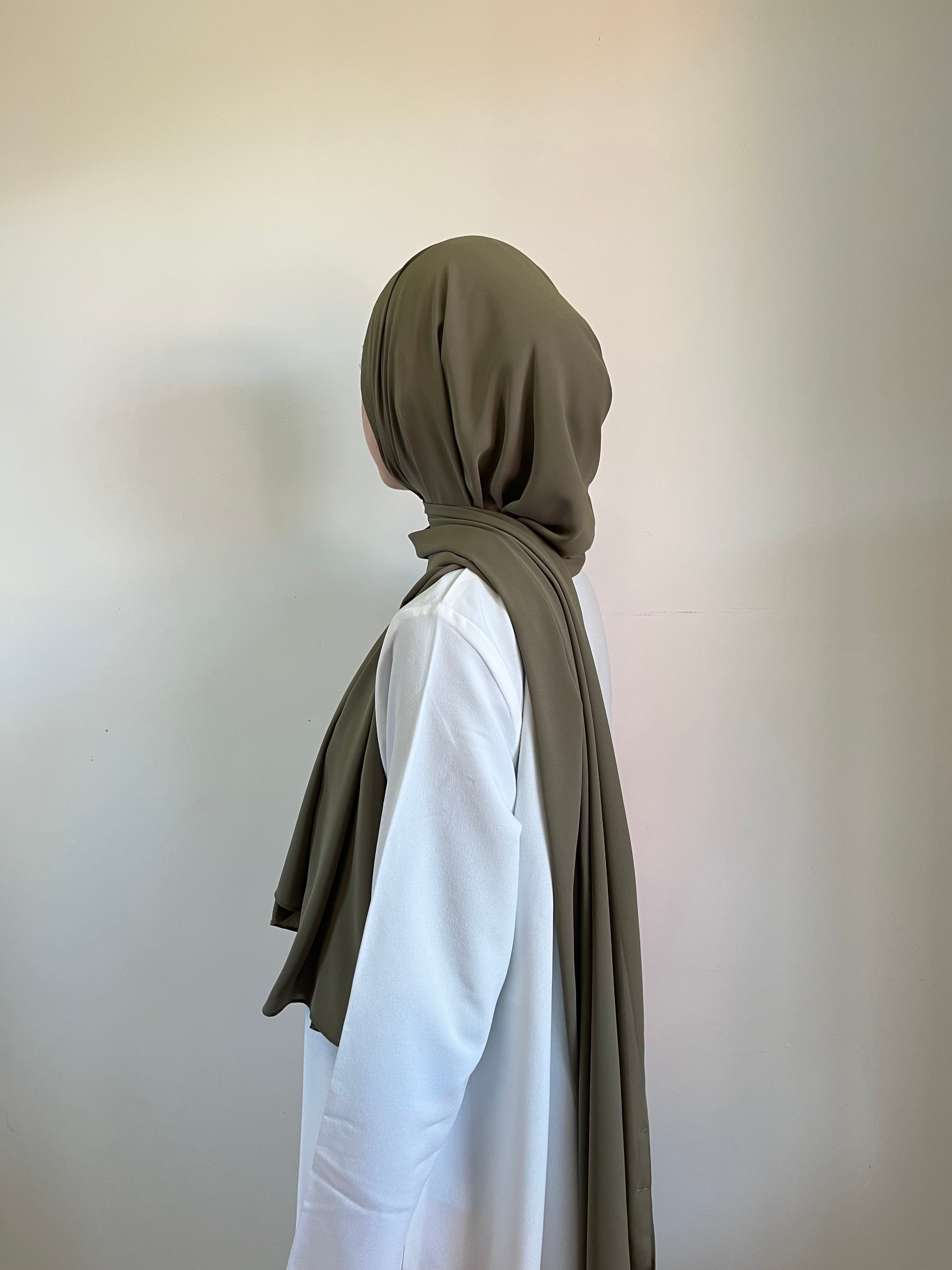 Medina Silk Olive | Hijab | Niqab | Set