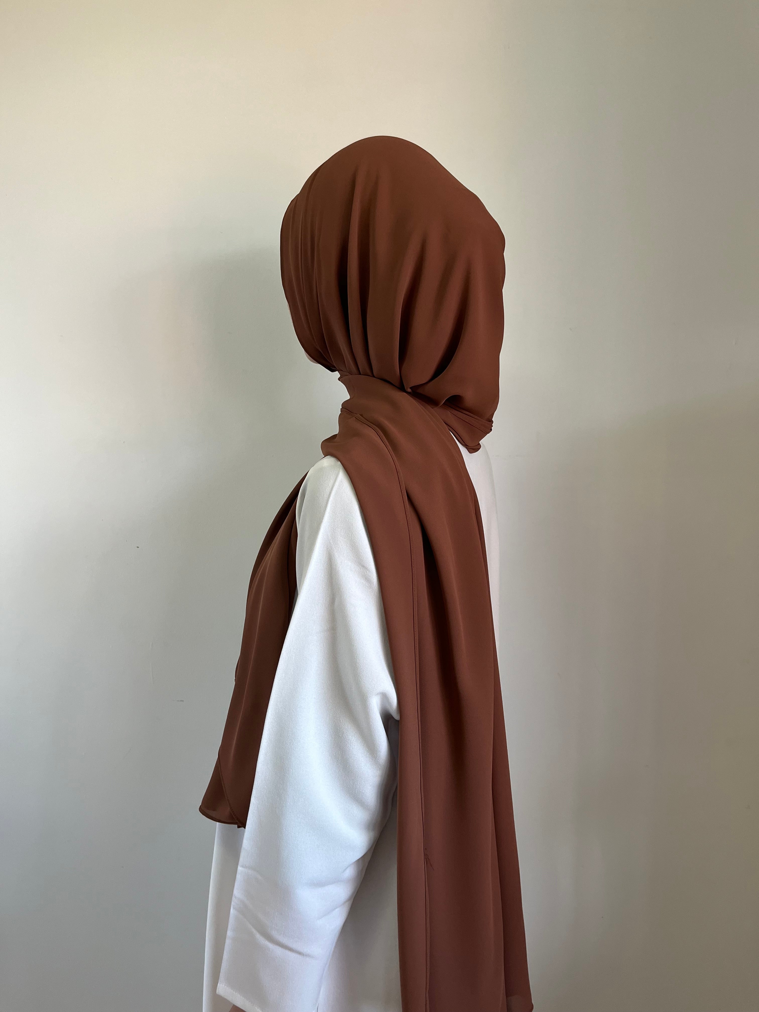 Medina Silk Choco | Hijab | Niqab | Set