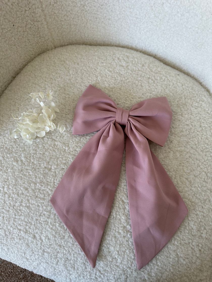 Princess Chiffon Khimar & Bow - Pink Clay