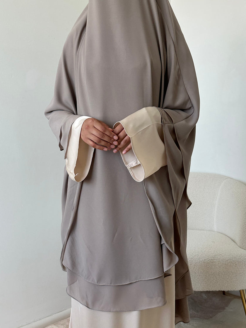 Princess Chiffon Khimar & Bow - Expresso