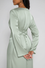 ‘ZIYA’ Satin Slip On - Sage Green