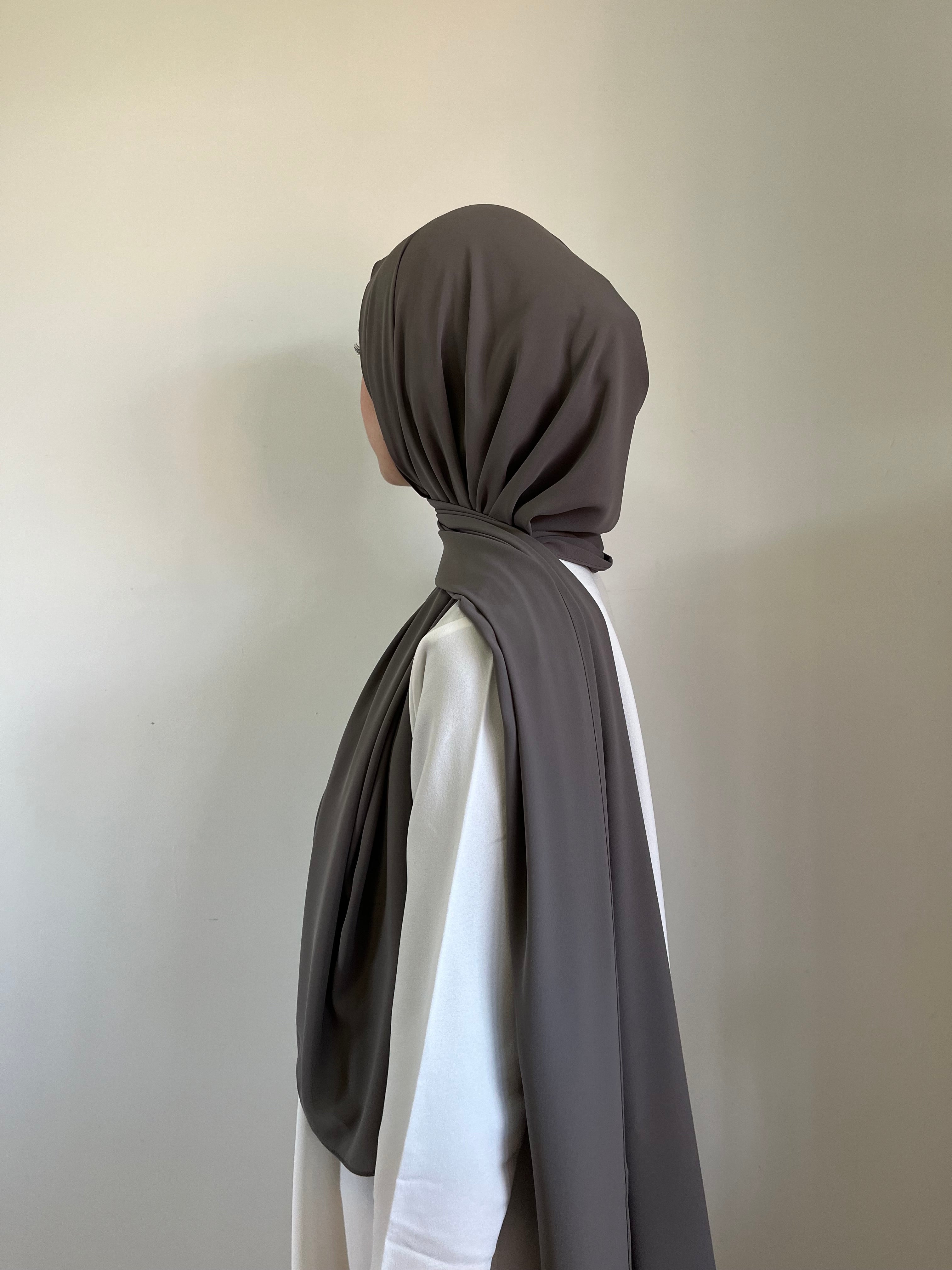 Medina Silk Charcoal | Hijab | Niqab | Set