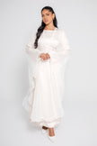 ‘AARA’ Glitter Organza Caftan - Pearl