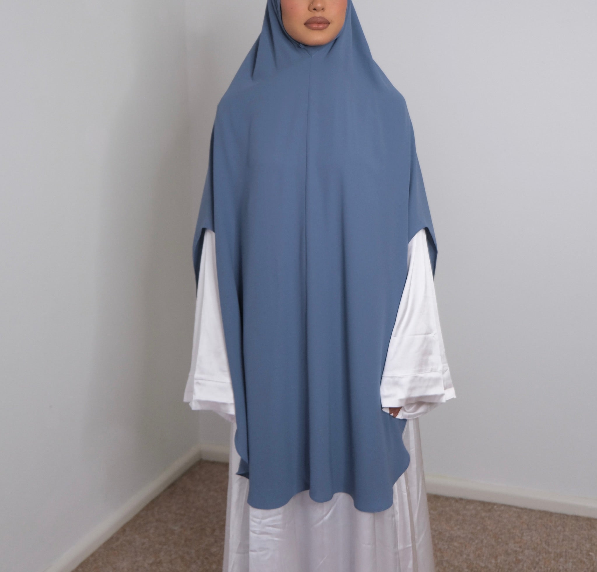 Maria Khimar Niqab Set | Steel Blue