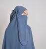 Maria Khimar Niqab Set | Steel Blue