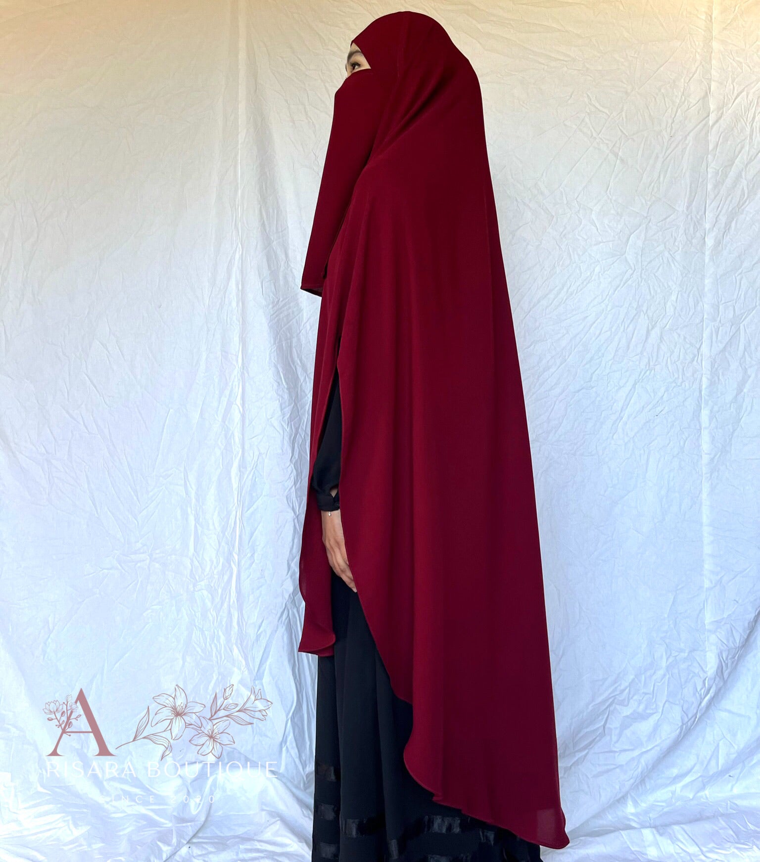 Maria Khimar Niqab Set | Maroon