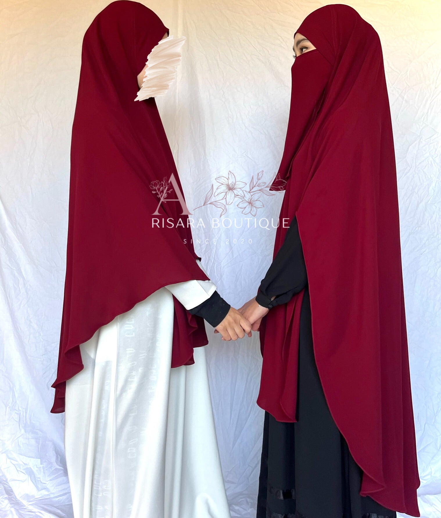 Maria Khimar Niqab Set | Maroon