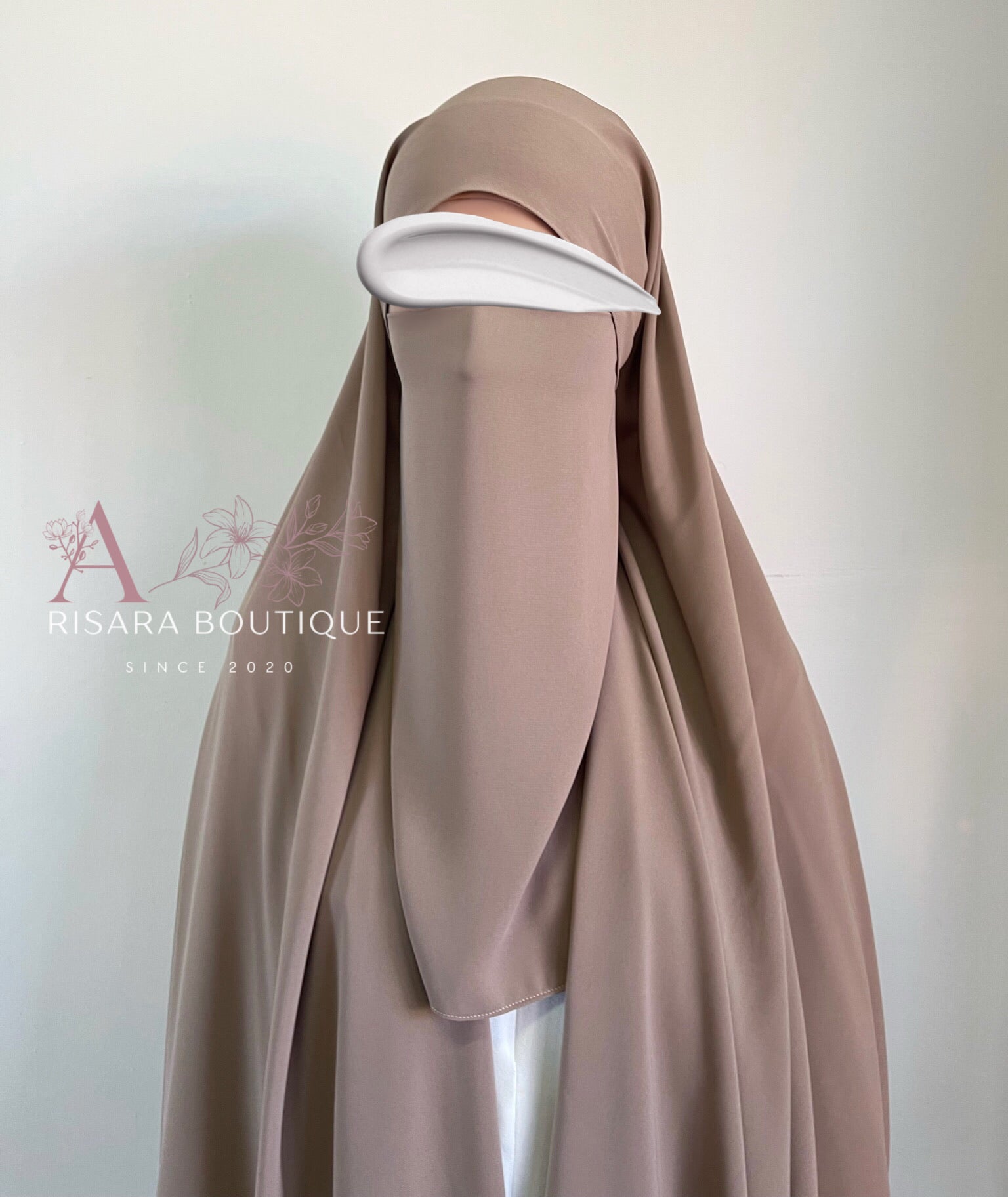 Medina Silk Coffee| Hijab | Niqab | Set