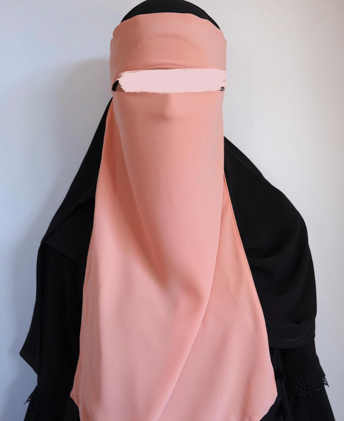 Medina Silk Peach | Hijab | Niqab | Set