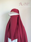 Medina Silk Maroon | Hijab | Niqab | Set