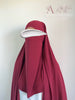 Medina Silk Maroon | Hijab | Niqab | Set