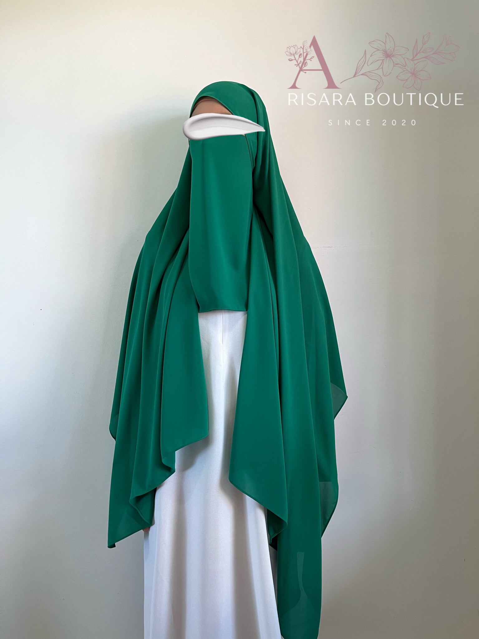 Medina Silk Green | Hijab | Niqab | Set