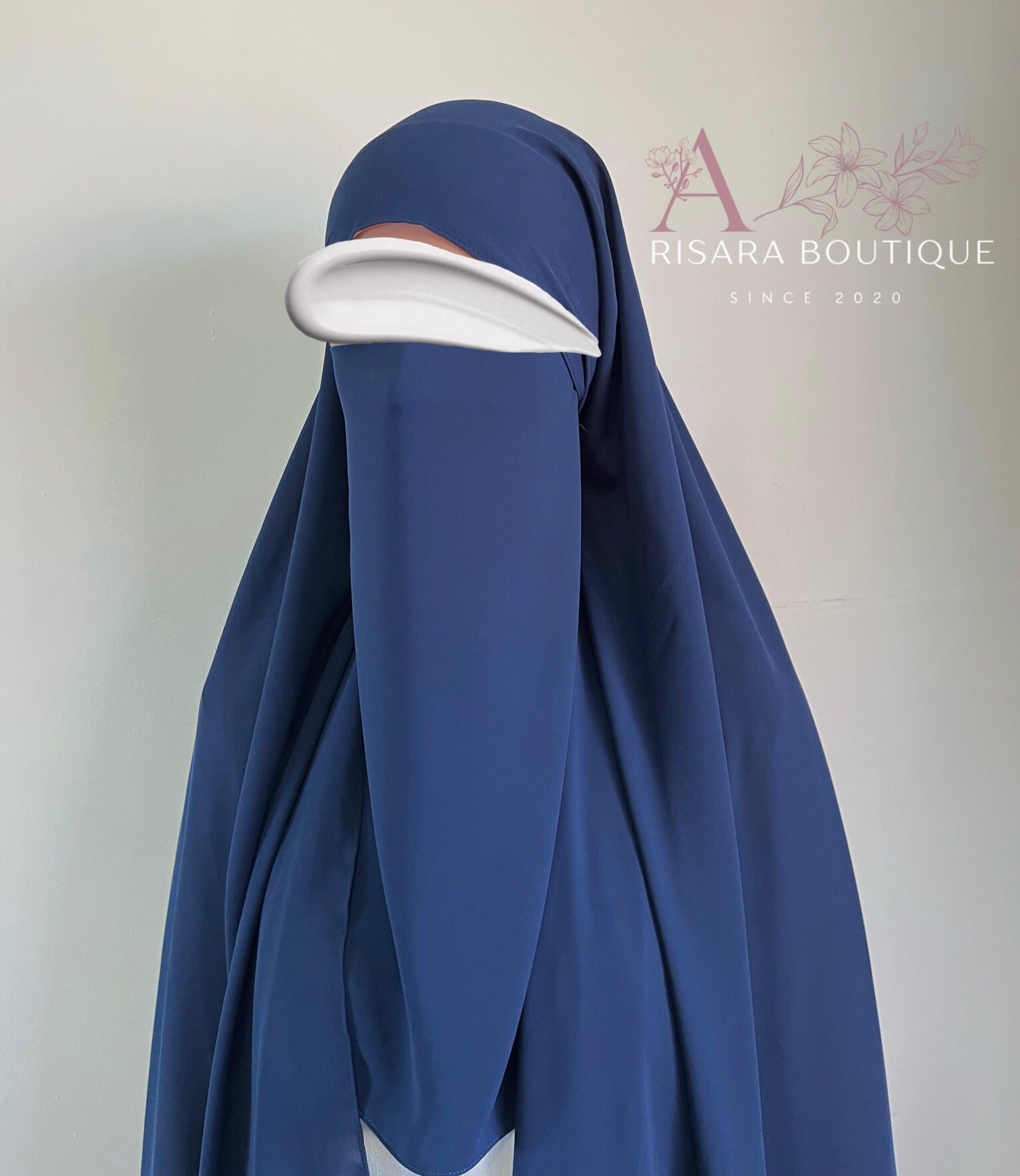 Medina Silk Navy | Hijab | Niqab | Set