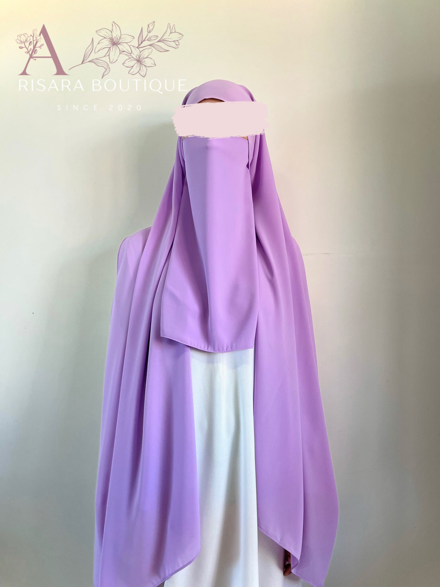 Medina Silk Lilac | Hijab | Niqab | Set