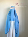 Medina Silk Hijab Sky | Hijab | Niqab | Set