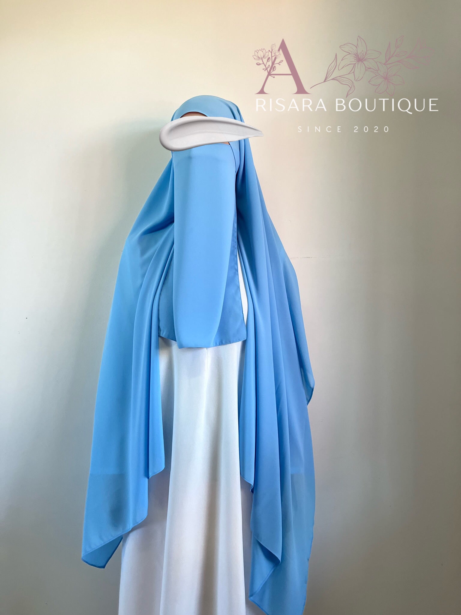 Medina Silk Hijab Sky | Hijab | Niqab | Set