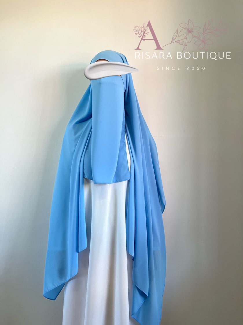 Medina Silk Hijab Ocean | Hijab | Niqab | Set