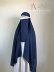 Medina Silk Navy | Hijab | Niqab | Set