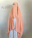 Medina Silk Peach | Hijab | Niqab | Set