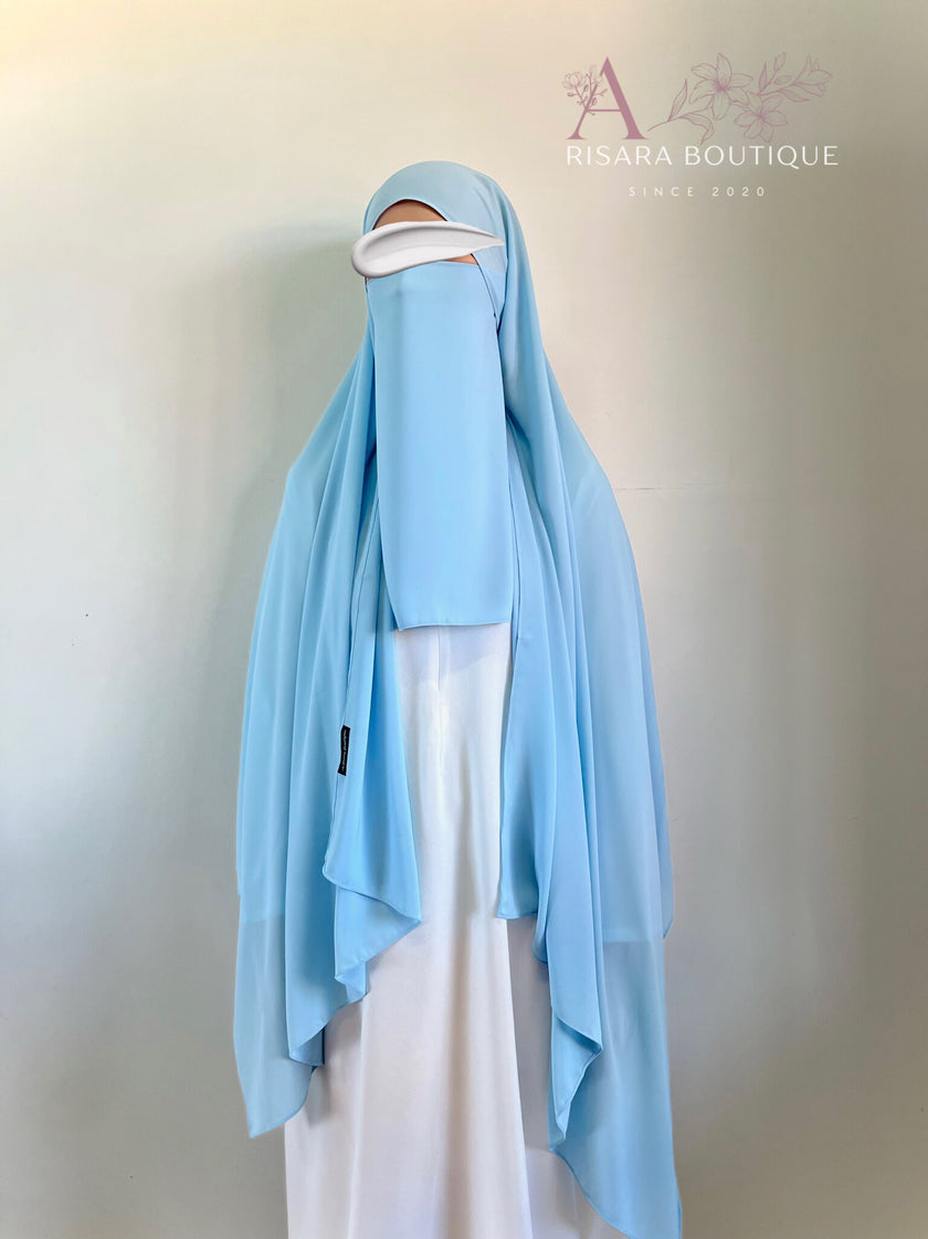 Medina Silk Sky | Hijab | Niqab | Set