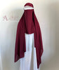 Medina Silk Maroon | Hijab | Niqab | Set