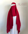 Medina Silk Hijab Red | Hijab | Niqab | Set