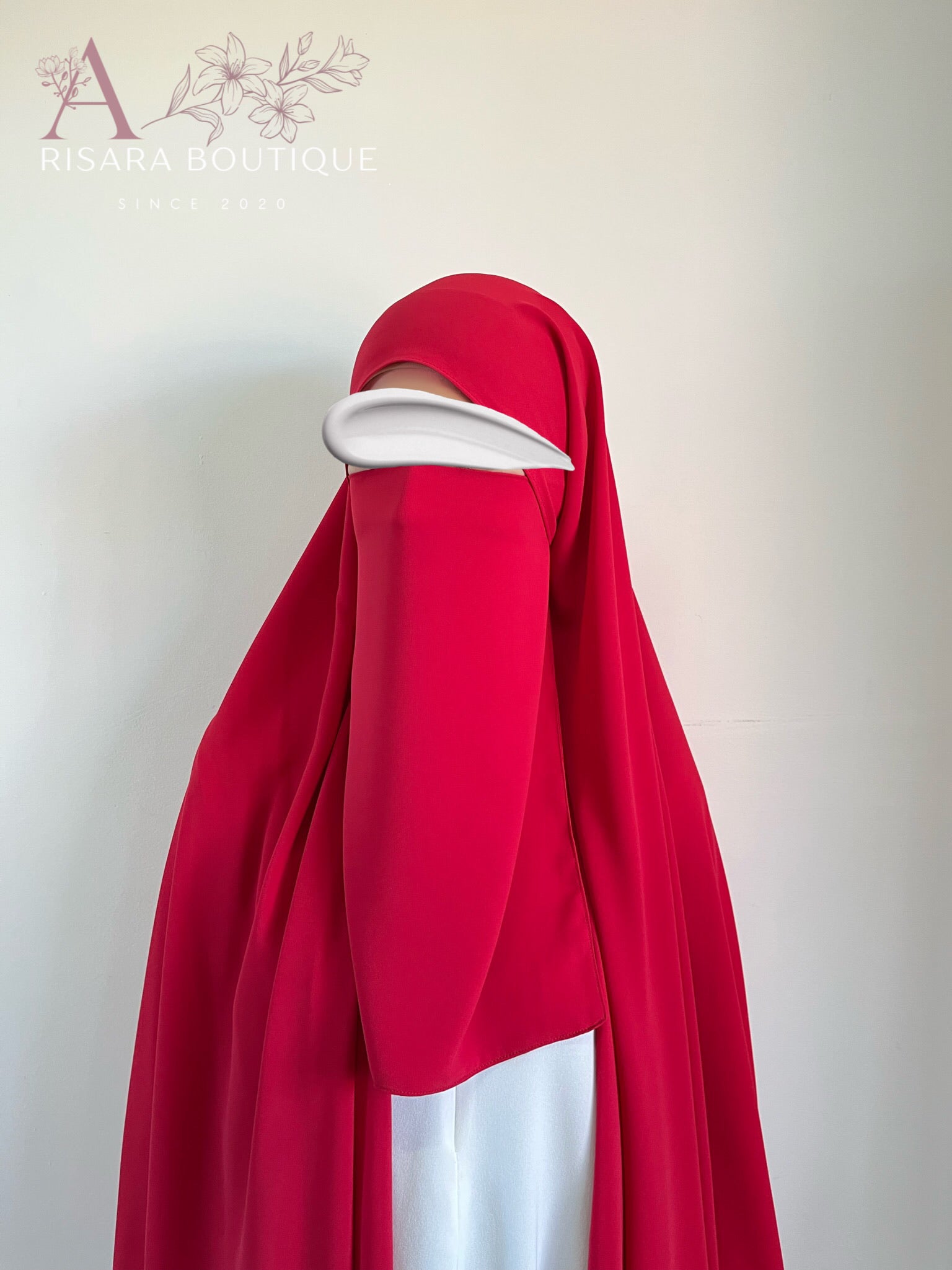 Medina Silk Hijab Red | Hijab | Niqab | Set